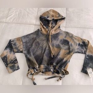BlankNYC Tie Dye Cropped Hooded Sweatshirt - S